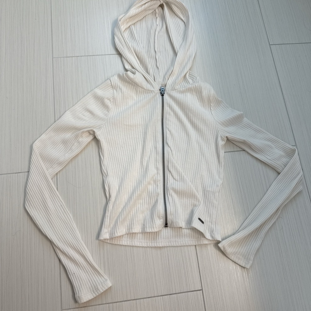Hollister Cream Bomber Jacket
